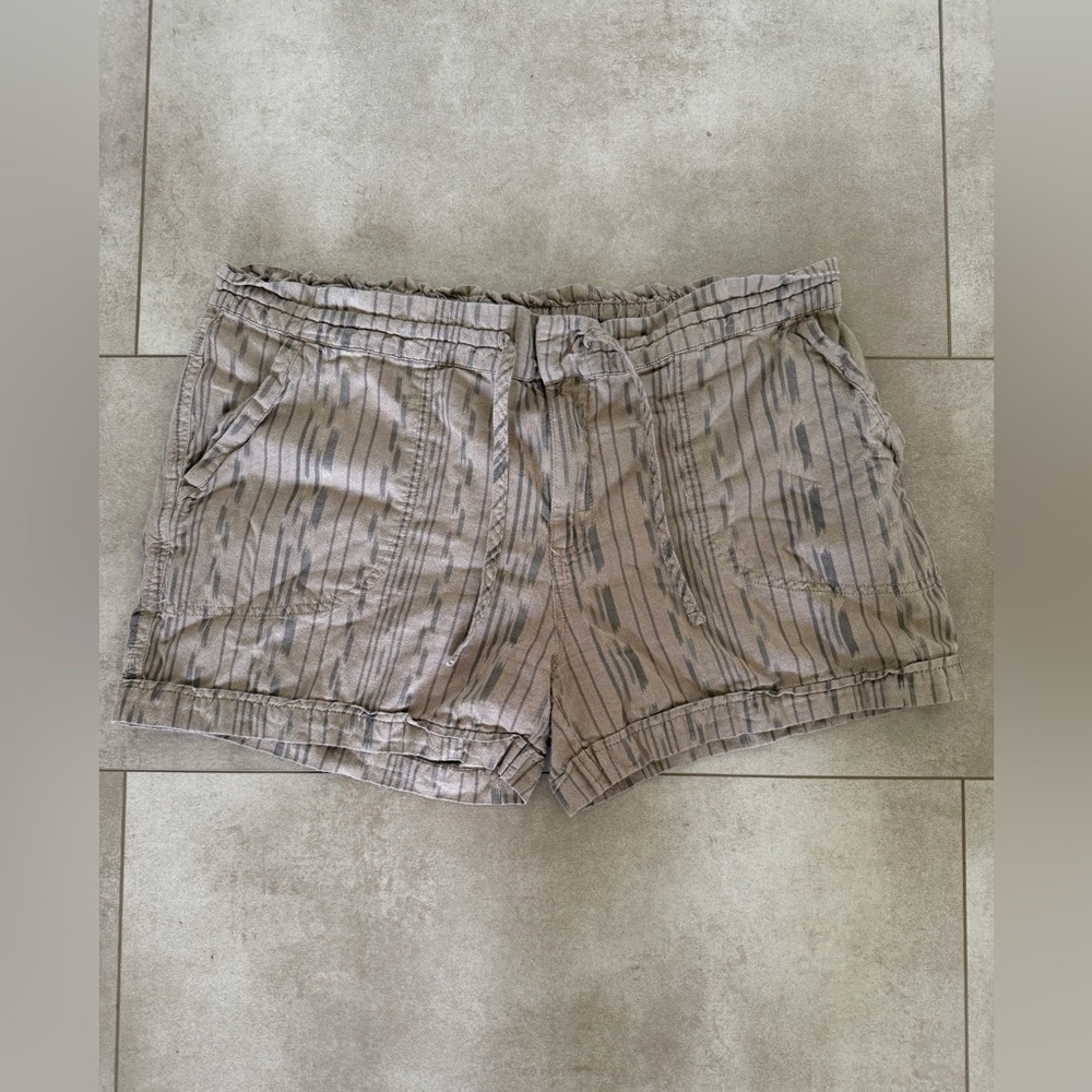 Prana Arlie Neutral Pattern Organic Cotton Shorts